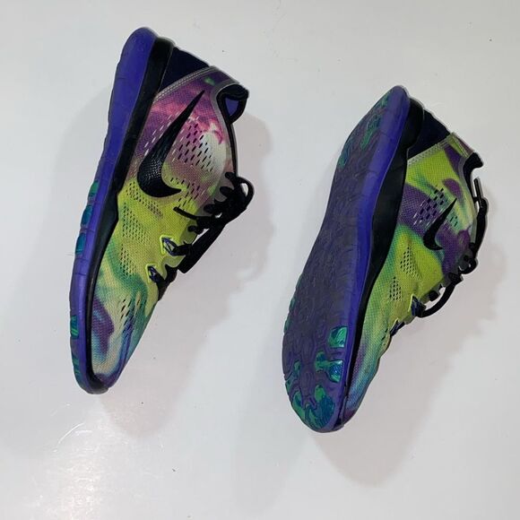 Nike Free 5.0  Black and Purple Green Athletic Shoes Women’s Size 6 US - Picture 7 of 11